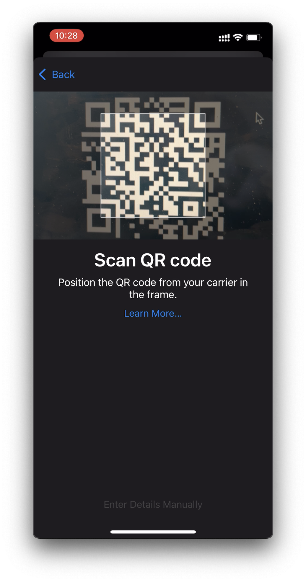 Using a Personal QR Code Activation